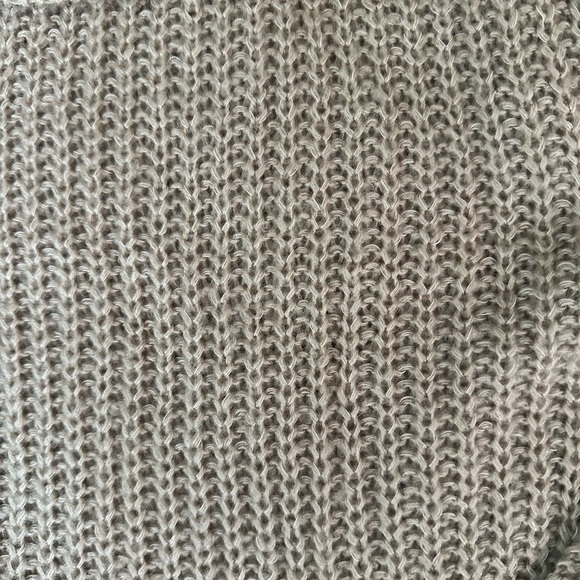 Sienna Sky beige tan NWT sweater Large Off the Shoulder - Picture 5 of 6